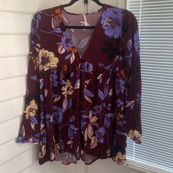 Free People Bella Printed Floral Tunic - Picture 2 of 8